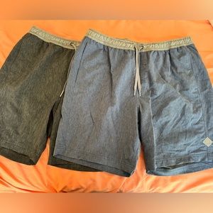 Free fly men’s shorts. Lot of 2 size Large